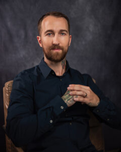 Chris Bennett, internationally recognized tarot reader known as The Tarot Medium, in portrait