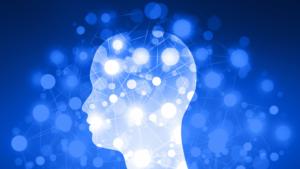 Electromagnetic current radiating outward from the human mind, illustrating the aura energy field