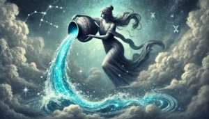 the-zodiac-sign-of-Aquarius-in-a-16_9-aspect-ratio.-Aquarius-is-symbolized-by-a-water-bearer-depicted-as-an-ethereal being