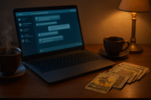 Online connection blooming into real love, a thoughtful profile opening the door