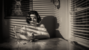 tarot-devil-eight-of-swords-woman-facing-divorce-from-emotional-abuse-addictions-counseling-broken-glass-shadow-bars-chiaroscuro