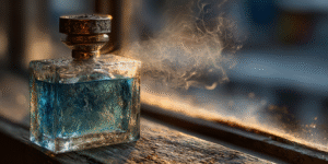A drifting trace of cologne carrying memory, a scent sign from spirit