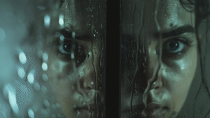 fogged-bathroom-mirror-with-split-reflection-clear-and-distorted-face-contrasting-calm-and-anxious-expression
